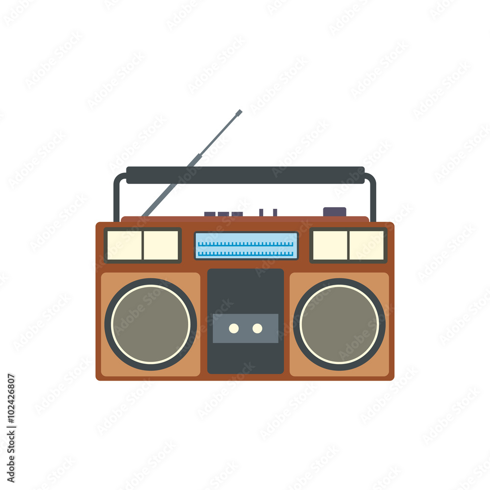 Obraz premium Boombox flat icon