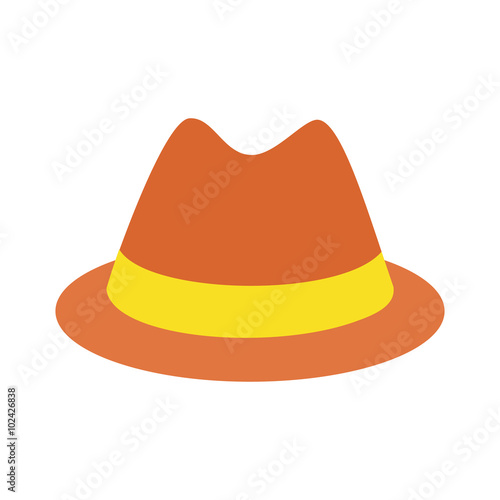 Male hat flat icon