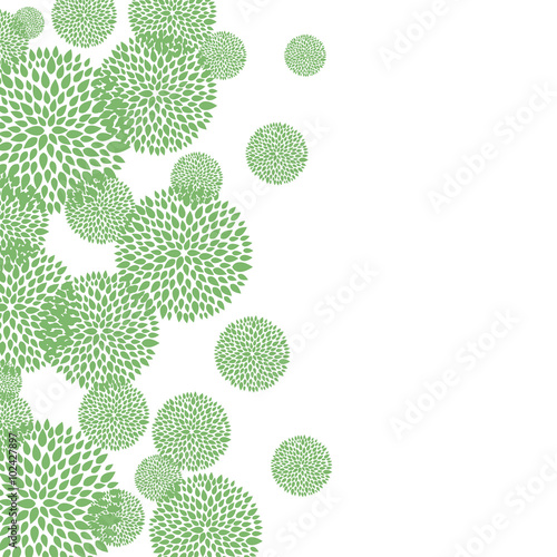 Vector Illustration of a Green Floral Background