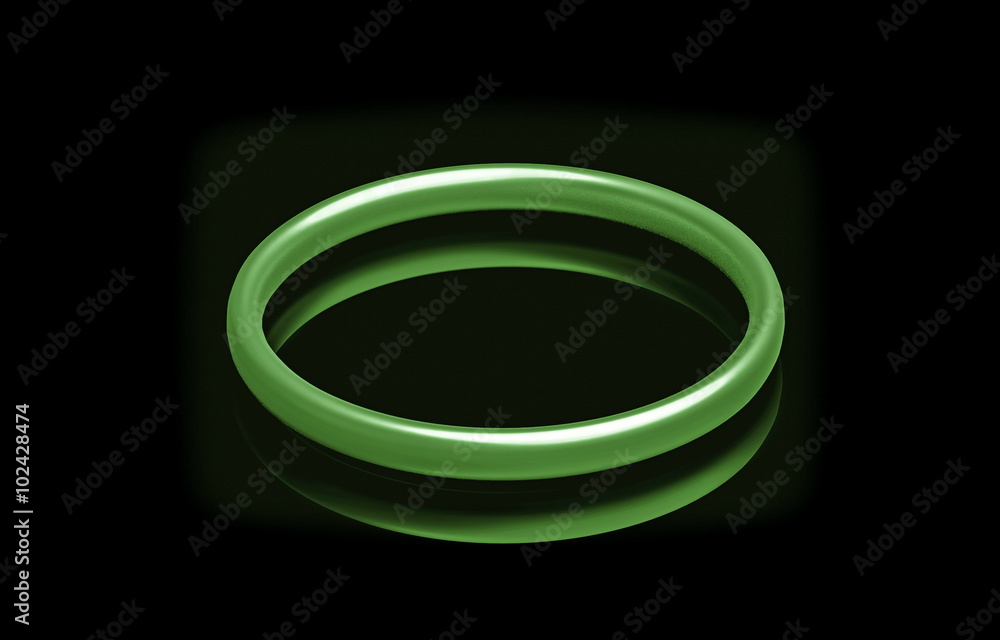green ring - rendered 3D illustration green ring - rendered 3D illustration