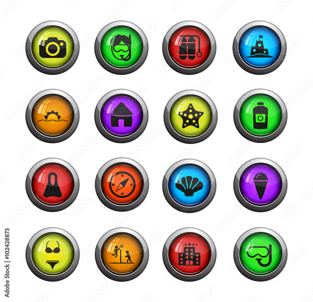 Beach simply icons Beach simply icons