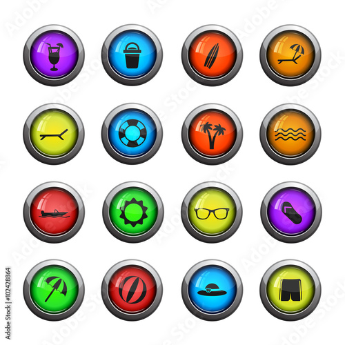 Beach simply icons