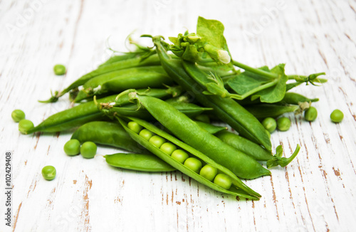 Green fresh peas