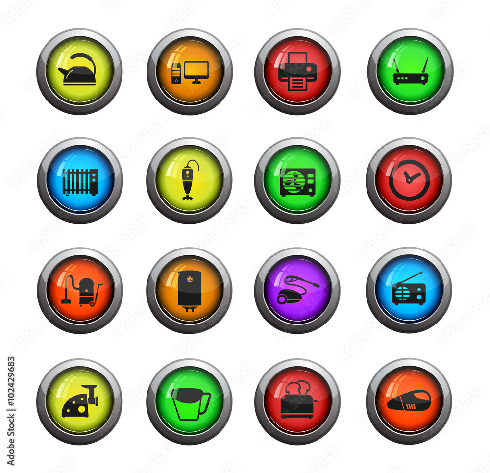 Home applicances simply icons Home applicances simply icons