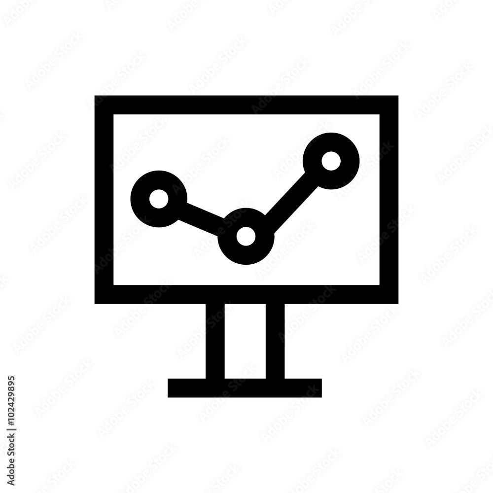 Search engine optimization monitoring line icon Search engine optimization monitoring line icon