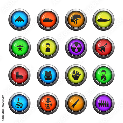 Military simply icons