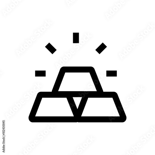 Billion, gold line icon.