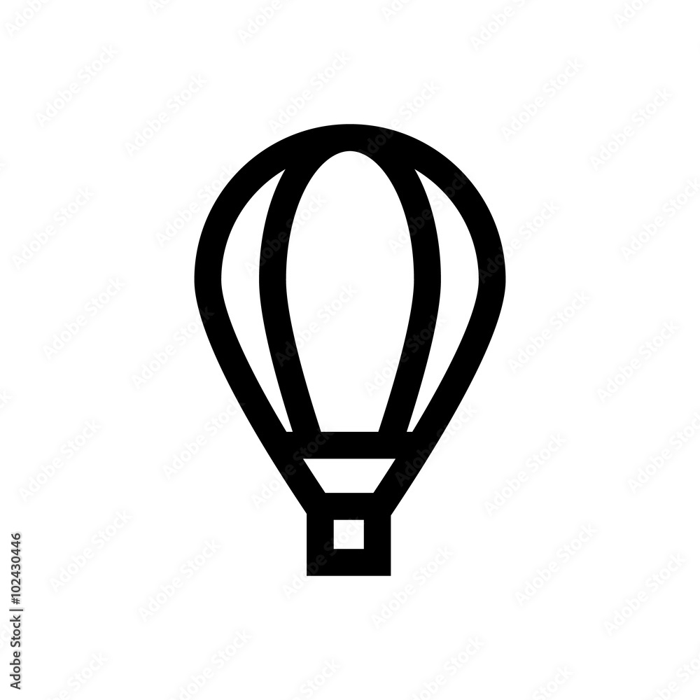 Discover, air balloon line icon. Discover, air balloon line icon.