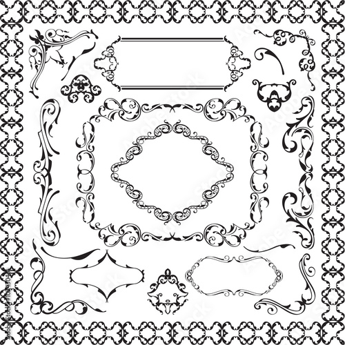 The decor ornane design elements set