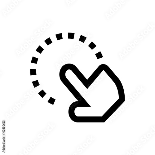 Touch technology, hand line icon.