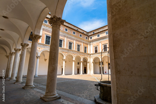 Ducal Palace courtyard in Urbino, Italy