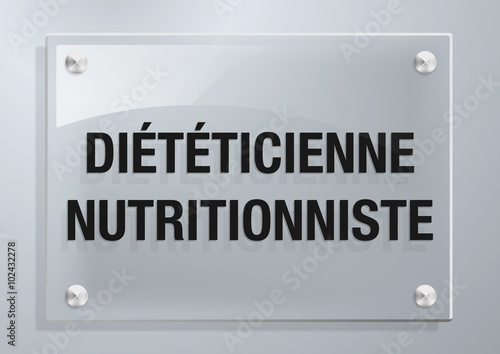 diététitienne nutritionniste - plaque de plexi