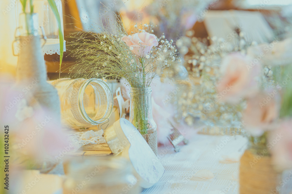 Fototapeta premium oldschool vintage wedding decoration