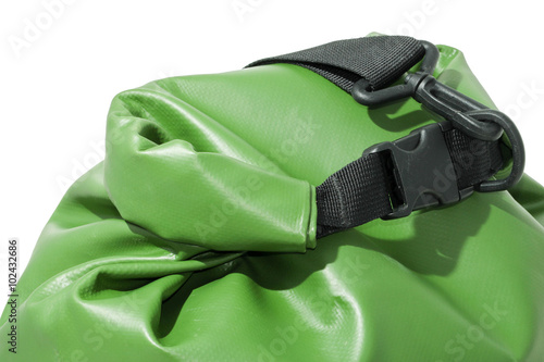 Waterproof bag on white background