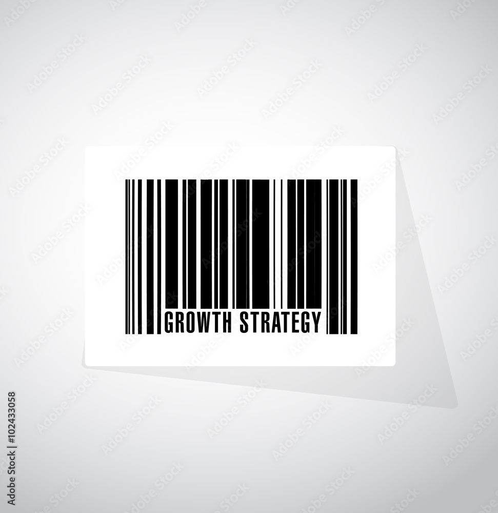 Growth Strategy barcode sign illustration Growth Strategy barcode sign illustration