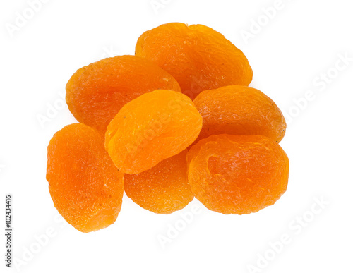 dried apricot isolated on white
