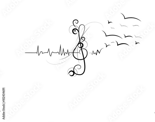 Chiave violino stilizzata