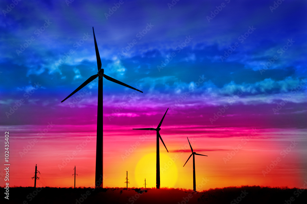 Windmill against a beautiful sky