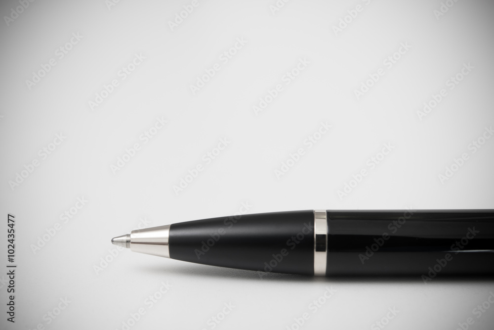 Close-up of ballpoint with copy space