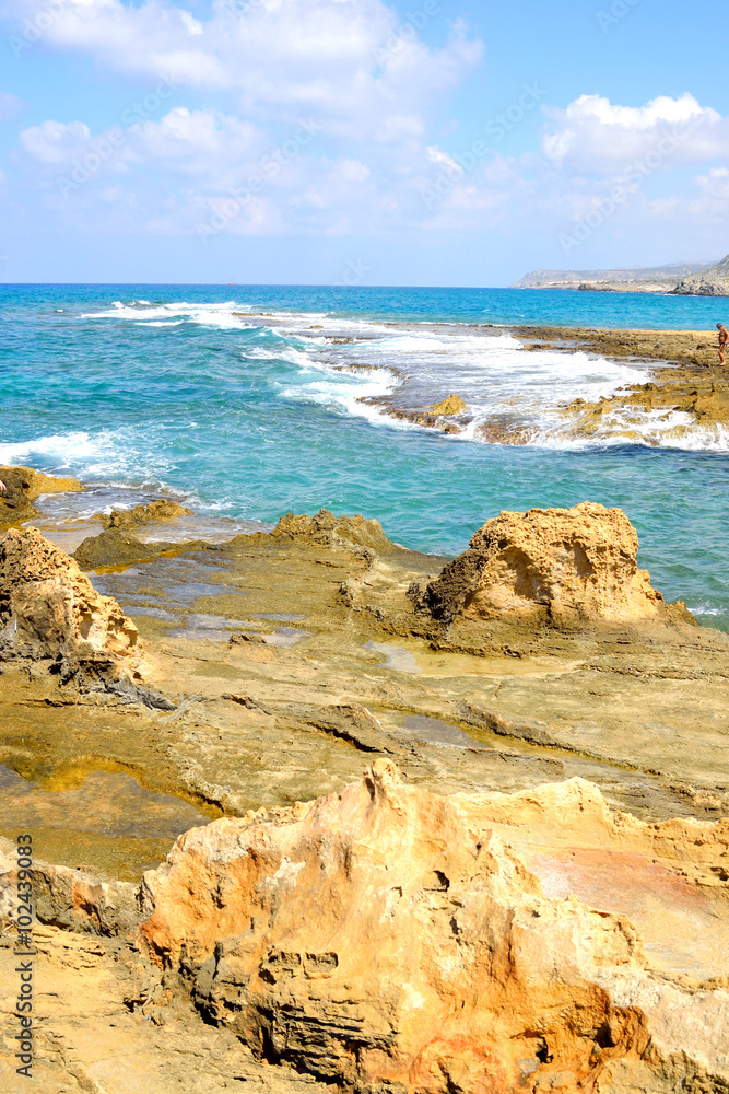 Rocks on the coast of Aegean Sea. Rocks on the coast of Aegean Sea.