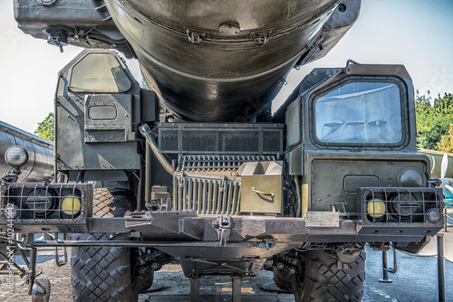 Fotografiet mobile launcher of the strategic missile system