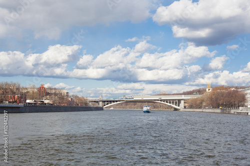 Moscow river with bridge