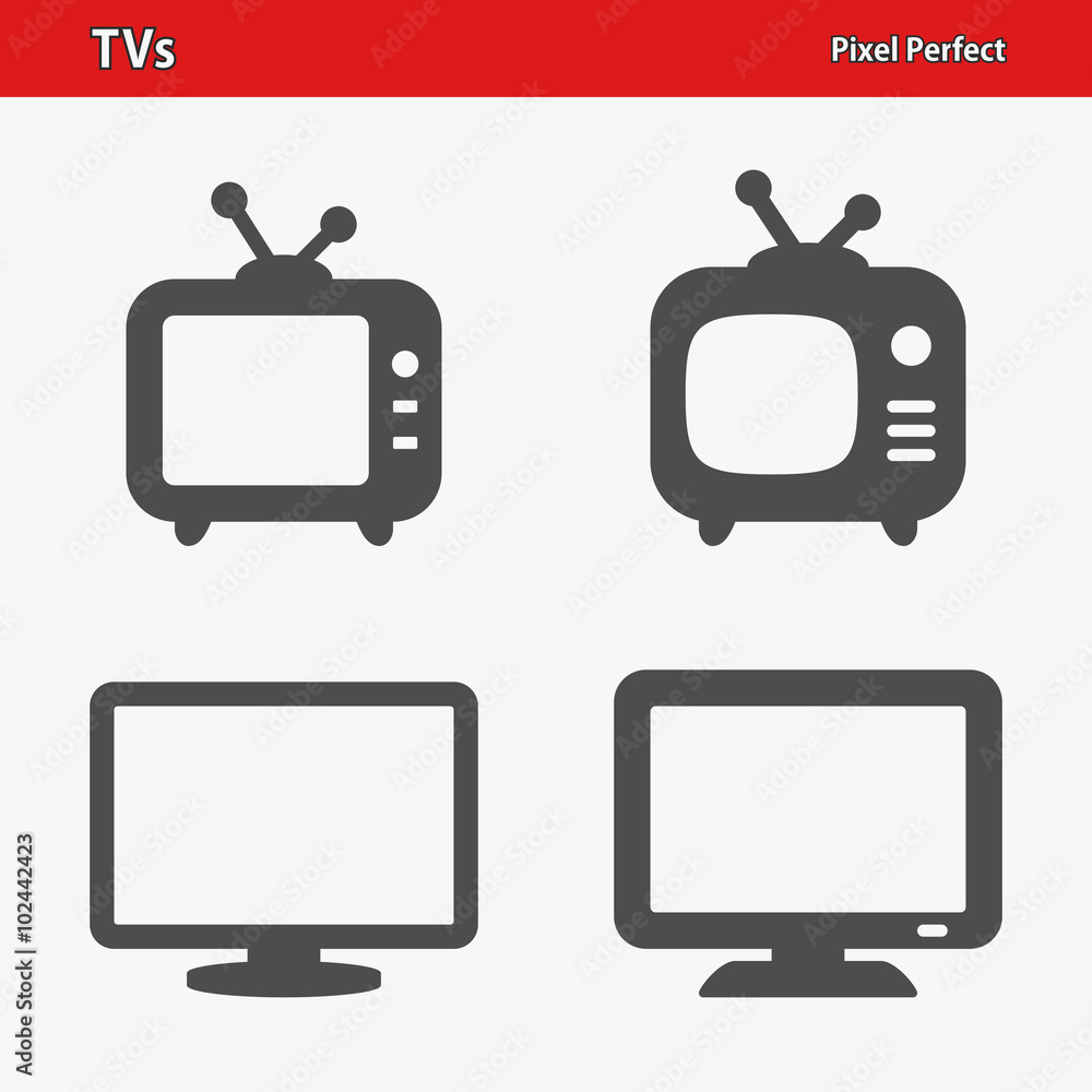 TVs Icons. Professional, pixel perfect icons optimized for both large and small resolutions. EPS 8 format. TVs Icons. Professional, pixel perfect icons optimized for both large and small resolutions. EPS 8 format.