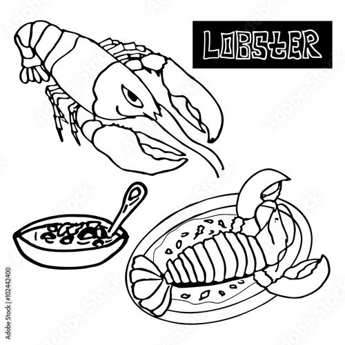 seafood lobster, the lobster bisque, delicacies