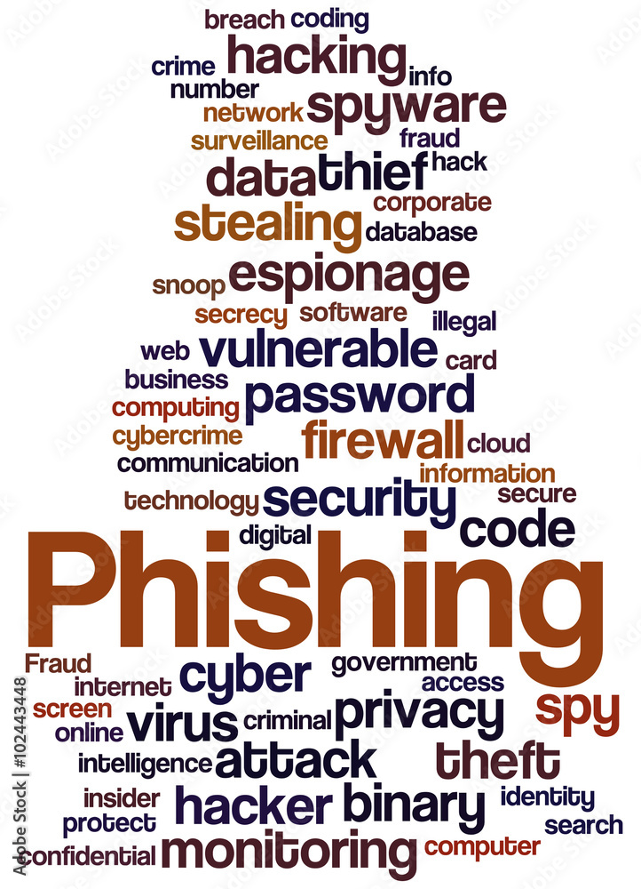 Obraz premium Phishing, word cloud concept 8