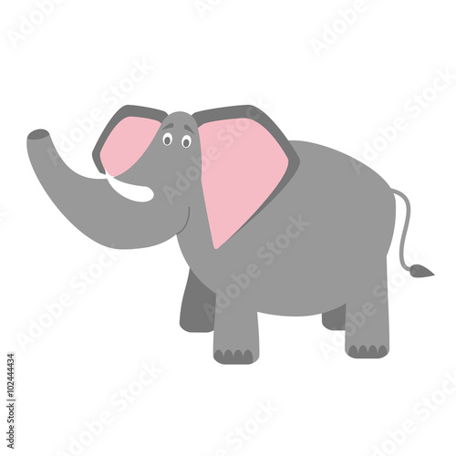 Cute cartoon elephant vector illustration