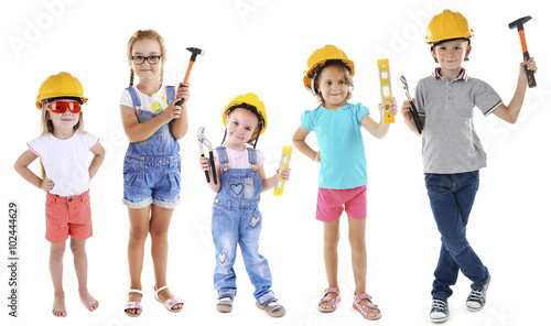 Cute children with tools is...