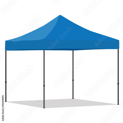 Blue folding tent photo