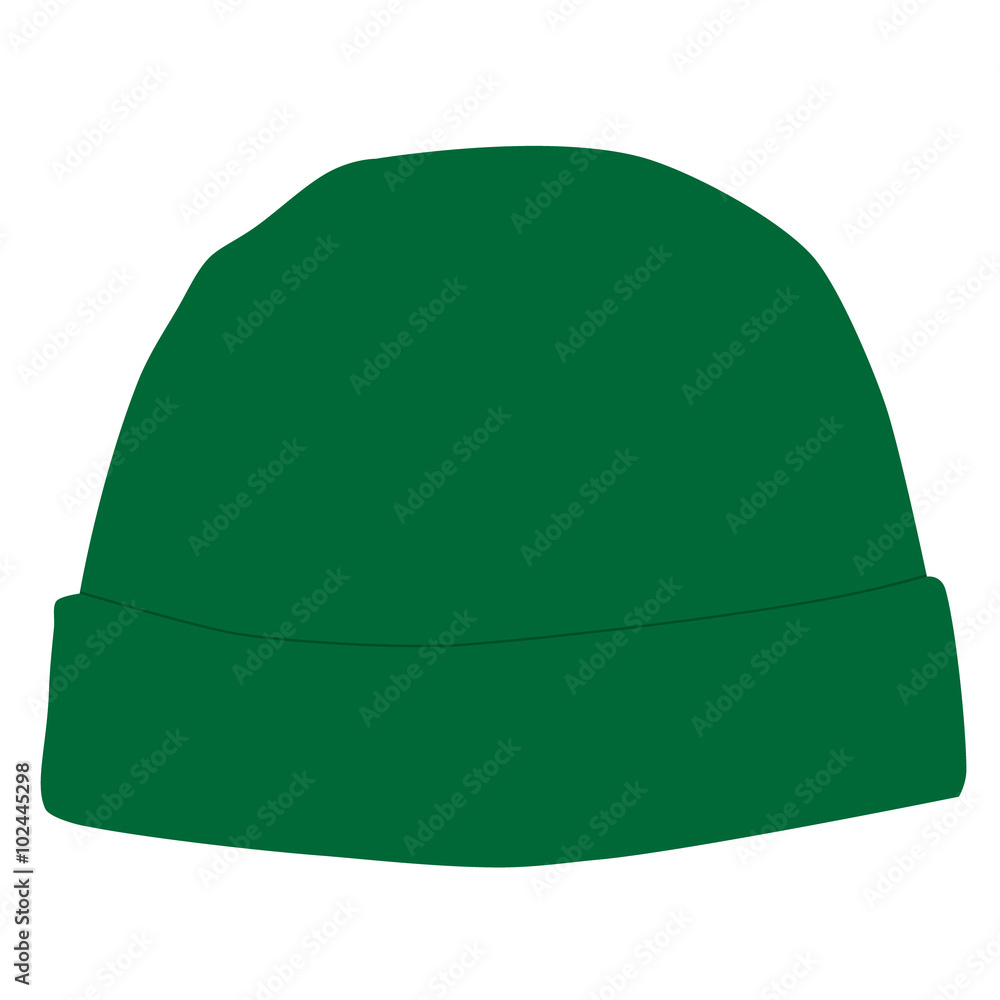 Fototapeta premium Green winter hat