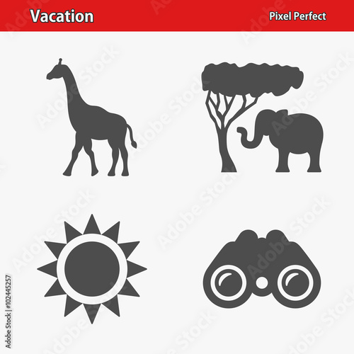 Vacation Icons. Professional, pixel perfect icons optimized for both large and small resolutions. EPS 8 format. © 13ree_design