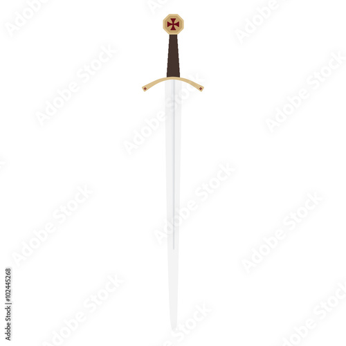 Templar sword vector