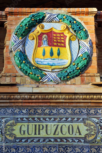 Escudo de Guipuzcoa, Plaza de España, Sevilla, España