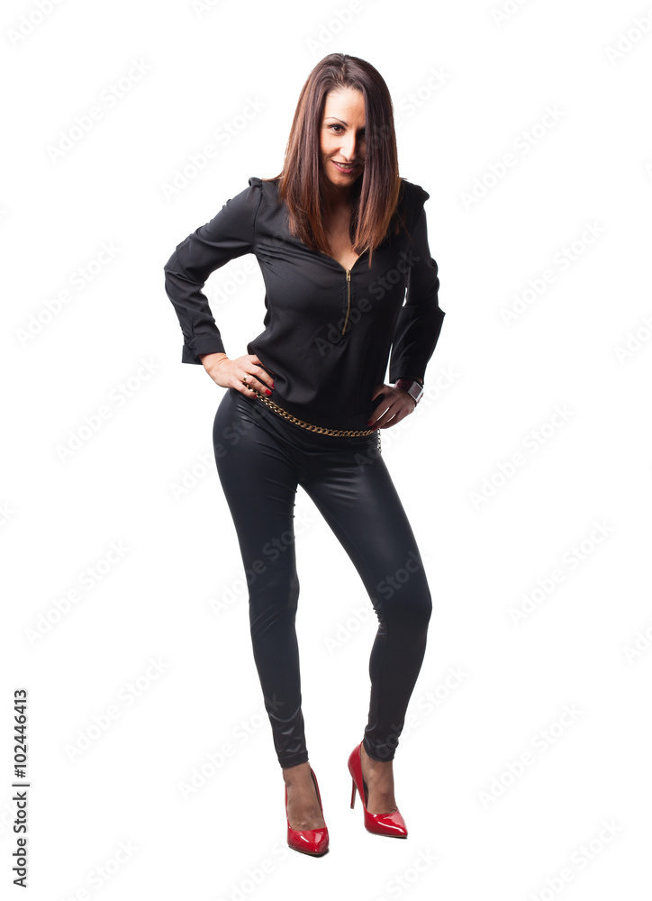 sexy woman wearing a black clothes sexy woman wearing a black clothes