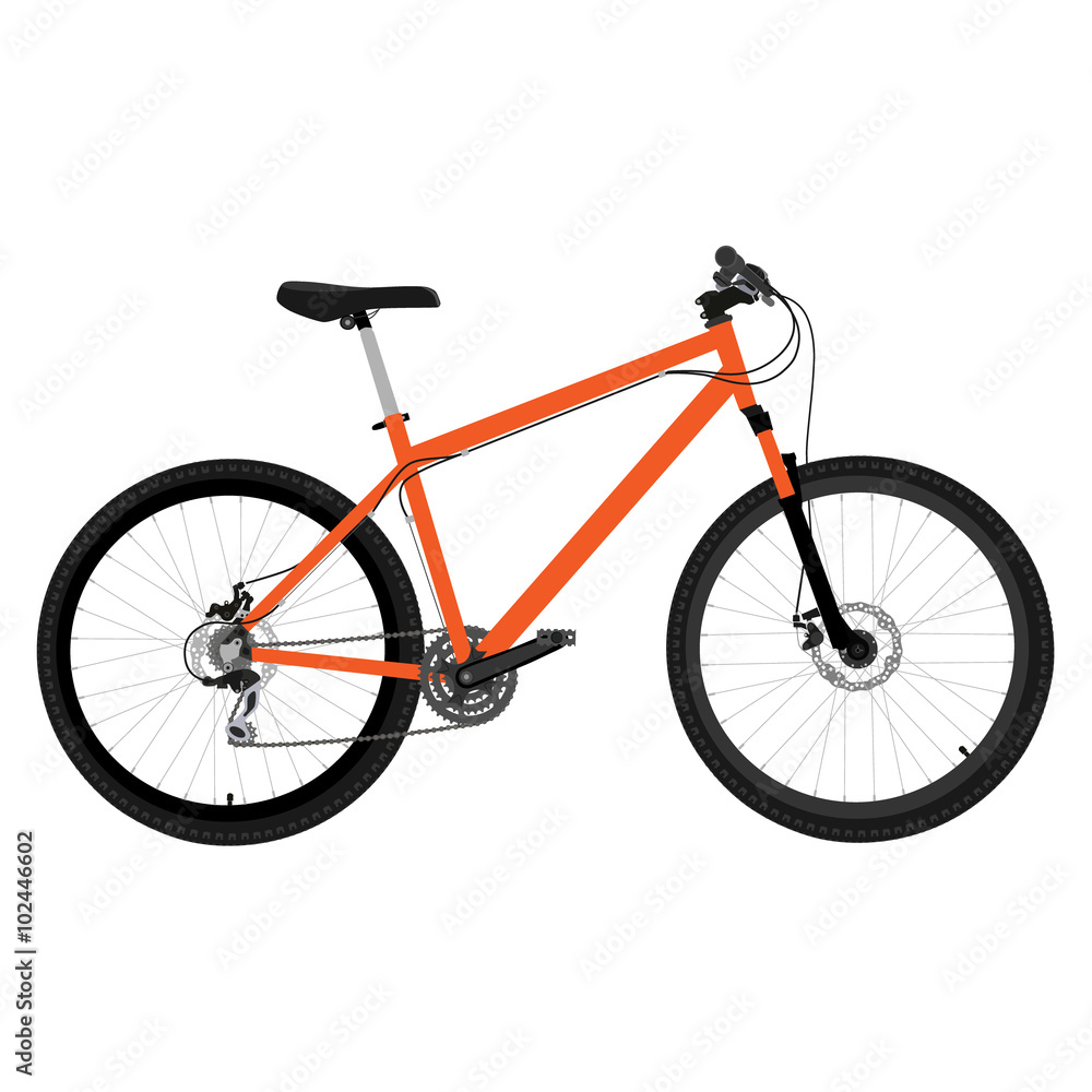 Obraz premium Orange bicycle vector
