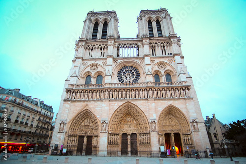 Paris, France, February 6, 2016: Notre Dame de Paris, one of the Paris simbols
