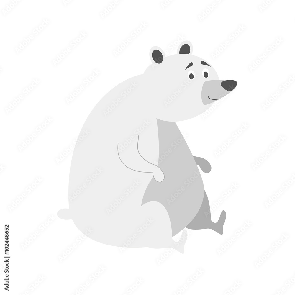 Cute cartoon polar bear vector illustration Cute cartoon polar bear vector illustration