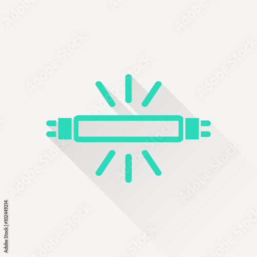 fluorescent lamp vector icon