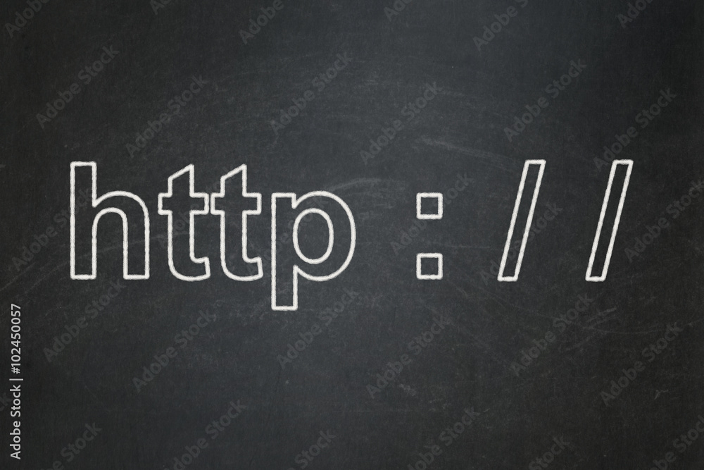Obraz premium Web design concept: Http : / / on chalkboard background