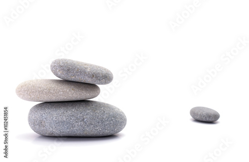 Spa stones isolated on white background