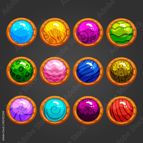 set of game buttons-2