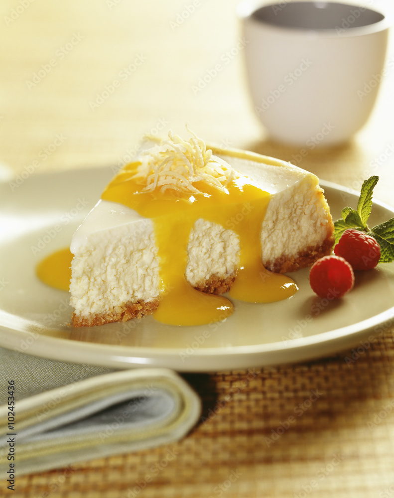 Close-up cheesecake Close-up cheesecake