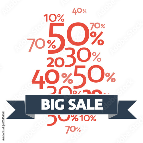 Stylish Big Sale poster, banner or flyer design with discount offer on new arrivals.