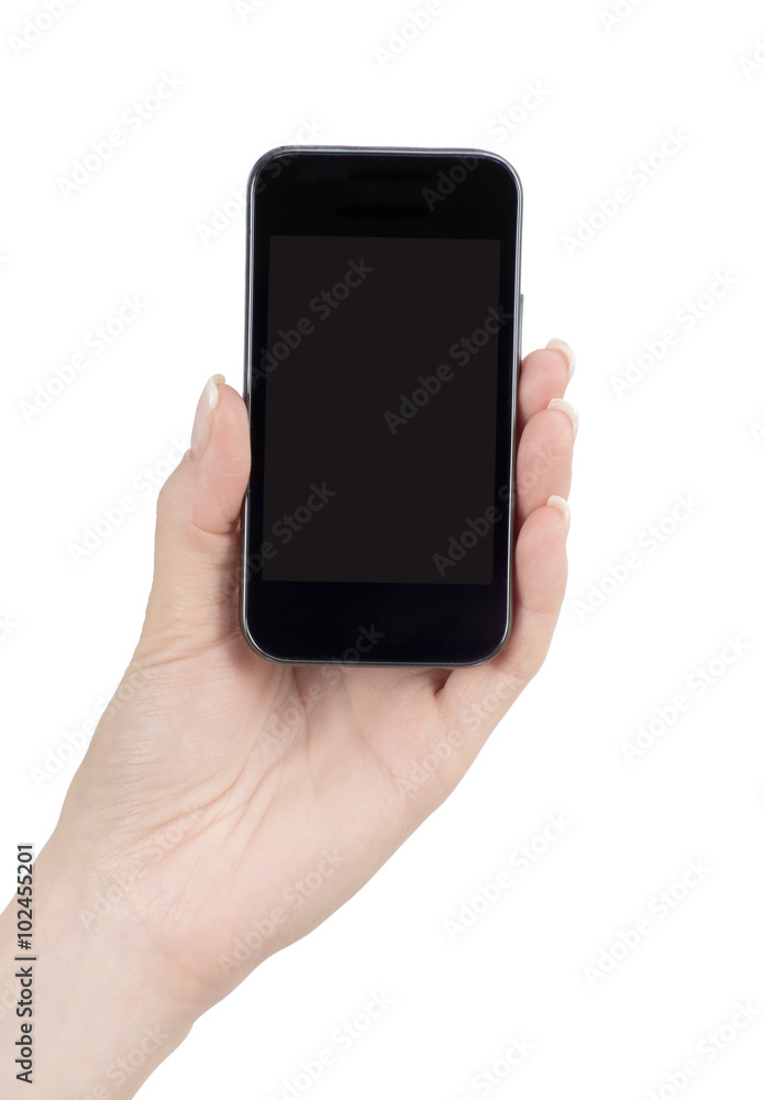 mobile phone in female hand mobile phone in female hand