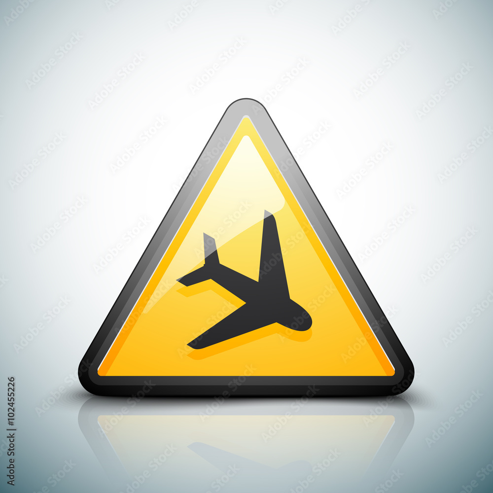 Airport Plane Hazard Sign Airport Plane Hazard Sign