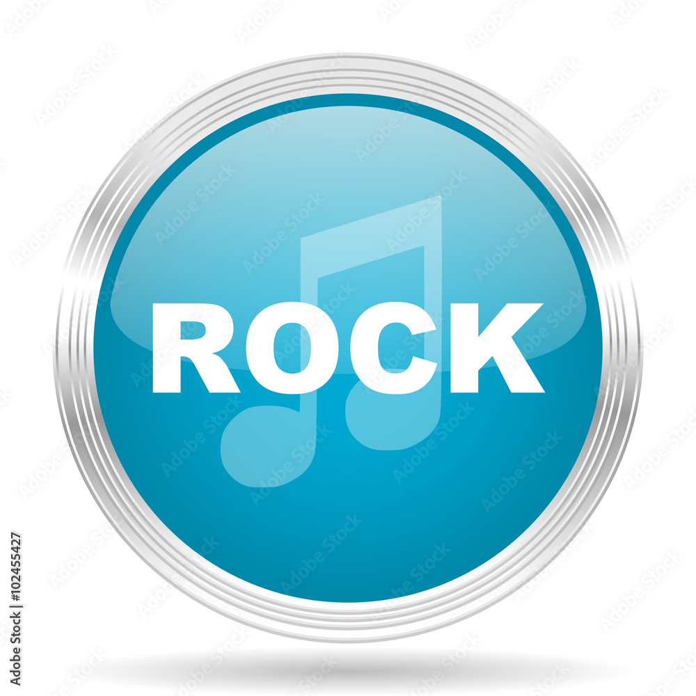 rock music blue glossy metallic circle modern web icon on white background rock music blue glossy metallic circle modern web icon on white background