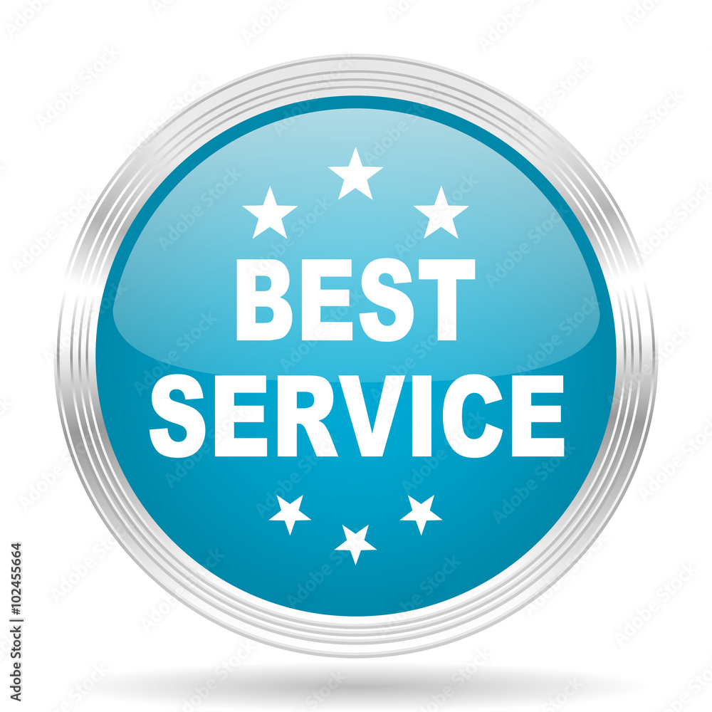 best service blue glossy metallic circle modern web icon on white background best service blue glossy metallic circle modern web icon on white background